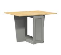 Mesa De Comedor Plegable Mariposa Corona Madera Maciza Gris Vidaxl