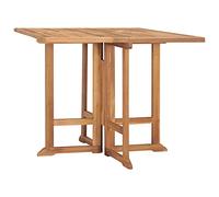 vidaXL Mesa de comedor para jardín plegable – madera de teca 90x90x75 cm