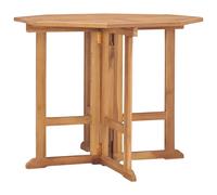 vidaXL Mesa de comedor plegable para jardín madera de teca 90x90x75 cm
