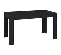 vidaXL Mesa de Comedor Salón Sala de Estar Muebles Mobiliario Soporte Exterior Cocina Duradera Estable de Madera Contrachapada Negro 140x74,5x76 cm