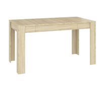 vidaXL Mesa de Comedor Salón Sala de Estar Muebles Mobiliario Soporte Exterior Cocina Duradera Estable de Contrachapada Roble Sonoma 140x74,5x76 cm