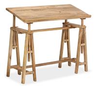 vidaXL Mesa de dibujo de madera maciza de mango 116x50x76 cm