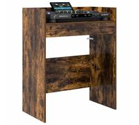 vidaXL Mesa de DJ Roble Ahumado 102 x 45 x 102 cm Madera de ingeniería