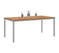 vidaXL Mesa de Exterior Natural y Gris 180 x 90 x 75 cm, Mesa de Madera de Acacia, Muebles Modernos para Exterior, diseño Rectangular Duradero, Ideal para jardín o terraza