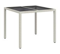 vidaXL Mesa de Jardín 90 x 90 x 75 cm ratán sintético