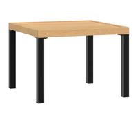 vidaXL Mesa de jardín Acero con recubrimiento en polvo negro 55x55x39,5 cm