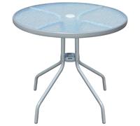 vidaXL Mesa de jardín bistro de acero gris 80x71 cm