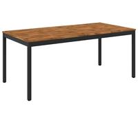 vidaXL: Mesa de jardín, color natural y , 147 x 88,5 x 75 cm