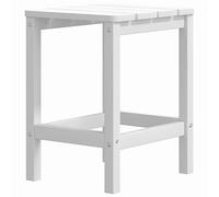 vidaXL Mesa de Jardín Comedor Cocina Patio Terraza Balcón Muebles Mobiliario Soporte Exterior Estable Adirondack HDPE Blanca 38x38x46 cm