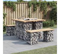 vidaXL Mesa de jardín con diseño de gaviones 100x102x72 cm