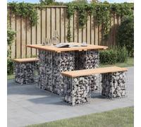 vidaXL Mesa de jardín con diseño de gaviones 100x102x72 cm