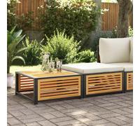 Vidaxl Mesa de Jardín con Taburete Madera Maciza de Acacia Antracita Cream