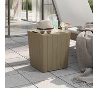 vidaXL Mesa de jardín con tapa extraíble polipropileno marrón claro