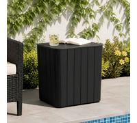 vidaXL Mesa de jardín con tapa extraíble polipropileno negro