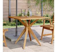 vidaXL Mesa de jardín cuadrada madera maciza de acacia 85x85x75 cm