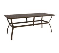 Mesa De Jardín De Acero Marrón 190x80x72 Cm Vidaxl