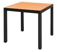 Mesa De Jardín De Aluminio Y Wpc Marrón 80x80x74 Cm Vidaxl