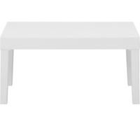 vidaXL - Mesa de jardín de exterior, estilo lounge, de plástico, color blanco