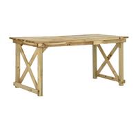 vidaXL Mesa de jardín de madera 160x79x75 cm
