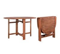 Mesa de jardín de madera de acacia maciza 120x70x74 cm