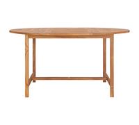 vidaXL Mesa de jardín de madera de teca maciza 150x76 cm