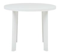 vidaXL Mesa de jardín de plástico gris 89 cm en color Antracita/Blanco/Verde | estructura resistente ideal para salón dormitorio o estudio