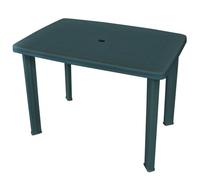 vidaXL Mesa de jardín de plástico verde 101x68x72 cm
