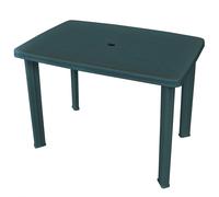 vidaXL Mesa de jardín de plástico verde 101x68x72 cm