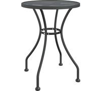 vidaXL Mesa de jardín, diámetro 60 cm, altura 72 cm, con rejilla extensible, color gris antracita