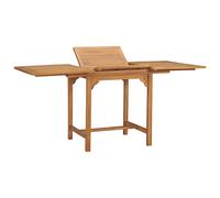 vidaXL Mesa de jardín extensible madera maciza teca (110-160)x80x75cm