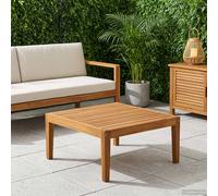 vidaXL Mesa de jardín Madera de acacia sólida natural 60 x 60 x 30 cm