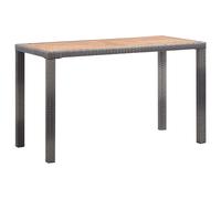 vidaXL Mesa de jardín madera maciza acacia gris y marrón 123x60x74 cm