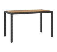 vidaXL Mesa de jardín, color y marrón, 123x60x74 cm, madera maciza de acacia