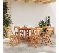 vidaXL Mesa de jardín madera maciza de acacia 130x90x72 cm