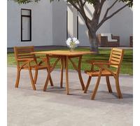 vidaXL Mesa de jardín madera maciza de acacia 85x85x75 cm