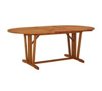 vidaXL Mesa de jardín en madera maciza de eucalipto para patio y terraza