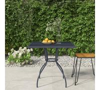 vidaXL Mesa de jardín malla de acero gris antracita 80x80x72,5 cm