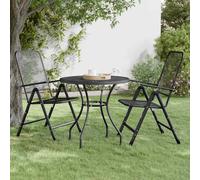 vidaXL Mesa de jardín malla metálica expandida antracita Ø80x72 cm