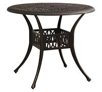 vidaXL Mesa de Jardín Muebles Mobiliario Patio Terraza Balcón Comedor Cena Café Cocina Versátil Decoración Bronce Aluminio Fundido 90x90x74 cm