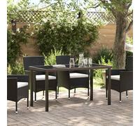 vidaXL Mesa de Jardín Negro 140 x 70 x 73 cm Metal