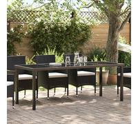 vidaXL Mesa de Jardín Negro 200 x 80 x 73 cm Metal