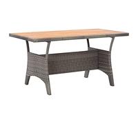 vidaXL Mesa de Jardín Patio Terraza Balcón Salón Sala de Estar Muebles Mobiliario Soporte Exterior Cocina Gris 120x70x66 cm Madera Maciza de Acacia