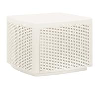 vidaXL Mesa de jardín plástico blanco 53x53x40 cm
