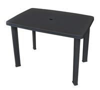 vidaXL Mesa de jardín plástico Gris Antracita 101x68x72 cm