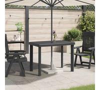 vidaXL Mesa de jardín plástico gris antracita 101x68x72 cm