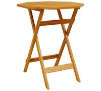 vidaXL Mesa de jardín Plegable Madera Maciza de Acacia Ø70x75 cm