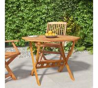 vidaXL Mesa de jardín plegable madera maciza de acacia 90x75 cm