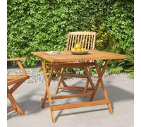 vidaXL Mesa de jardín plegable madera maciza de acacia 90x90x75 cm