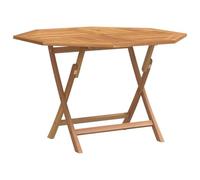 vidaXL Mesa de jardín plegable de madera maciza de teca 110x110x75 cm