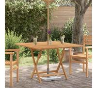 vidaXL Mesa de jardín plegable madera maciza de teca 110x110x75 cm cuadrado/octágono
